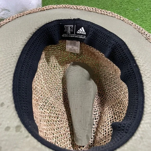 Texas A&M Adidas Hat S/M Aggie Football Straw Hat Sun Hat Never Worn Gambler Hat - Picture 8 of 9